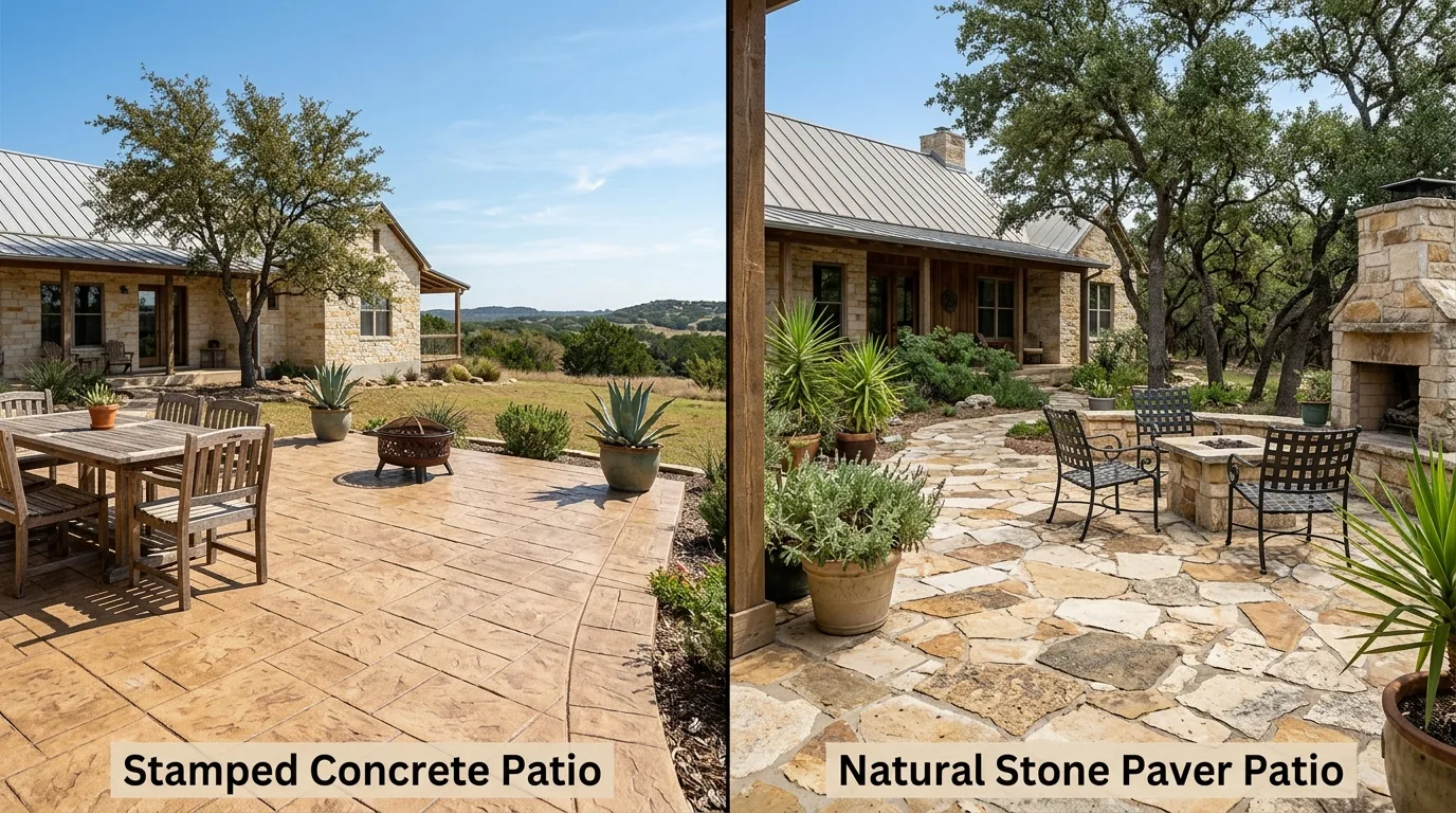 Stamped Concrete vs. Pavers: Which Is Better for Texas Hill Country?
